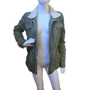 Joe & Elle Utility Jacket with Sherpa Collar